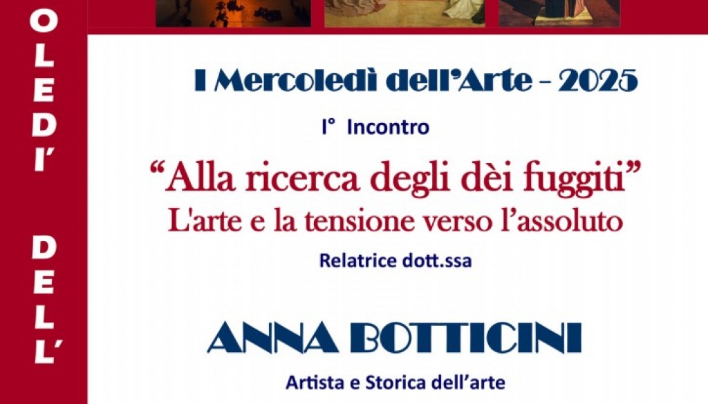 I Mercoledì dell’Arte:  1° Incontro – mercoledì 19 febbraio 2025