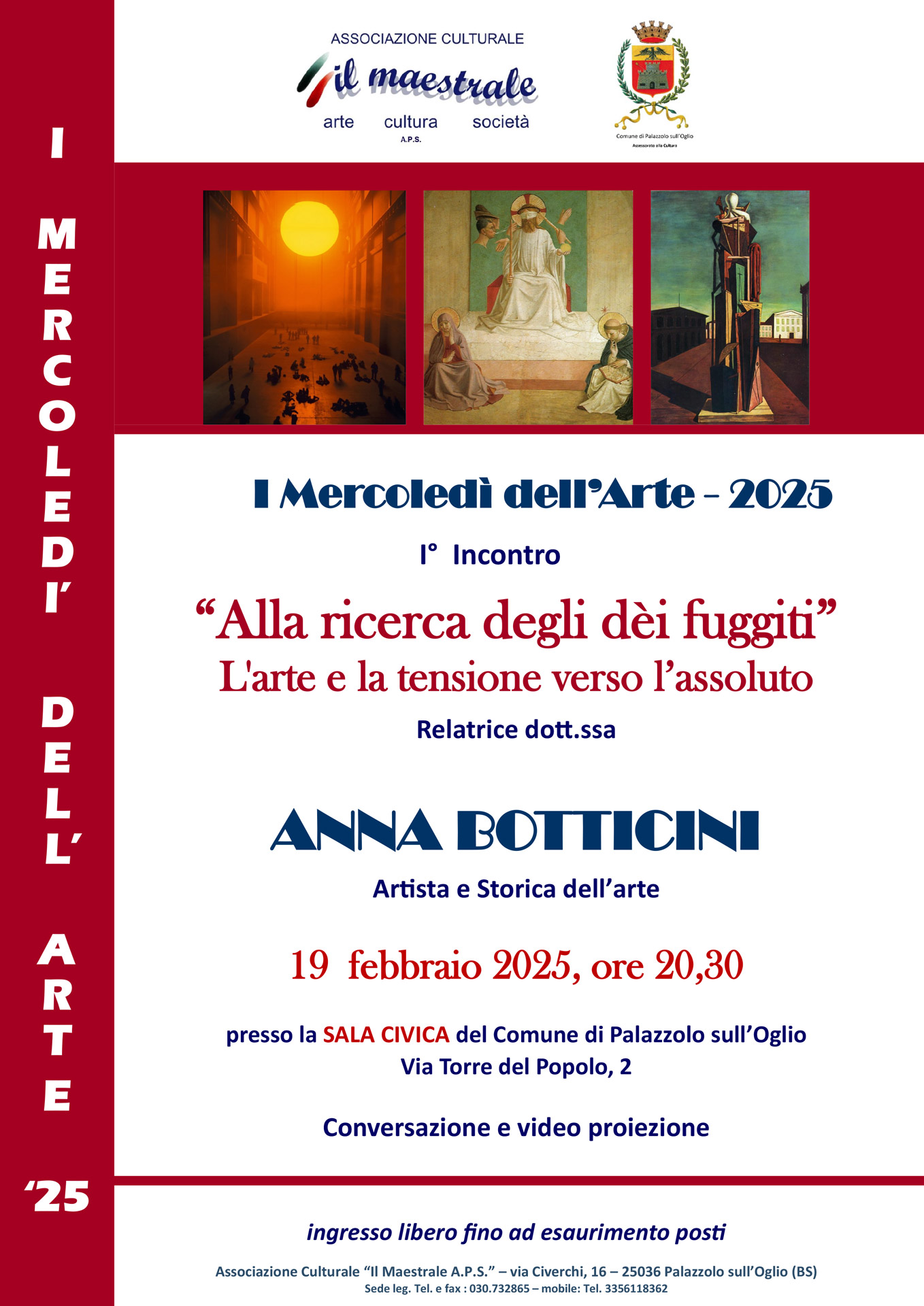 I Mercoledì dell’Arte:  1° Incontro – mercoledì 19 febbraio 2025